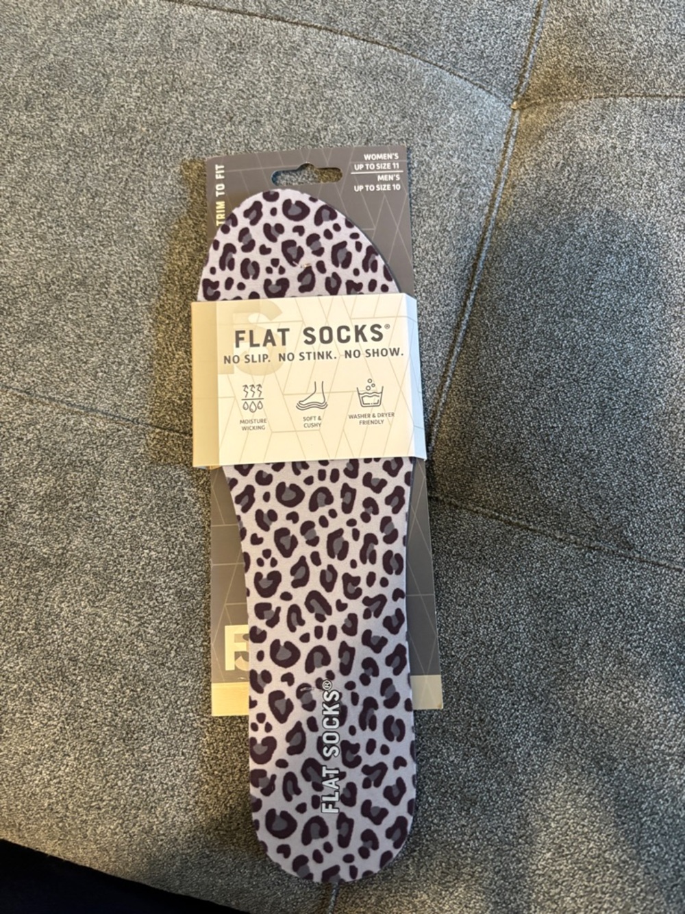 Leopard Print No-Show Liners - Purple